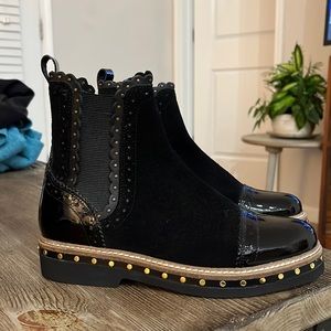 Free People Chelsea Atlas Boot in BLACK SIZE 6
